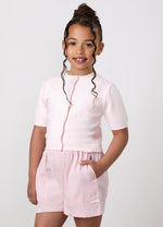 Gym King Older Kids Short Sleeve Knit Cardigan - Wildflower thumbnail