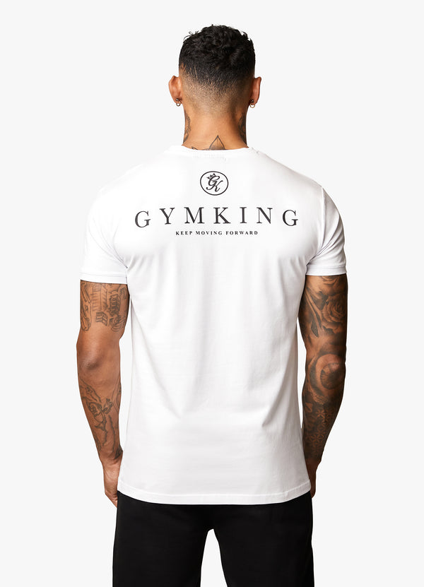 Gym King Keep Moving Forward Tee - White