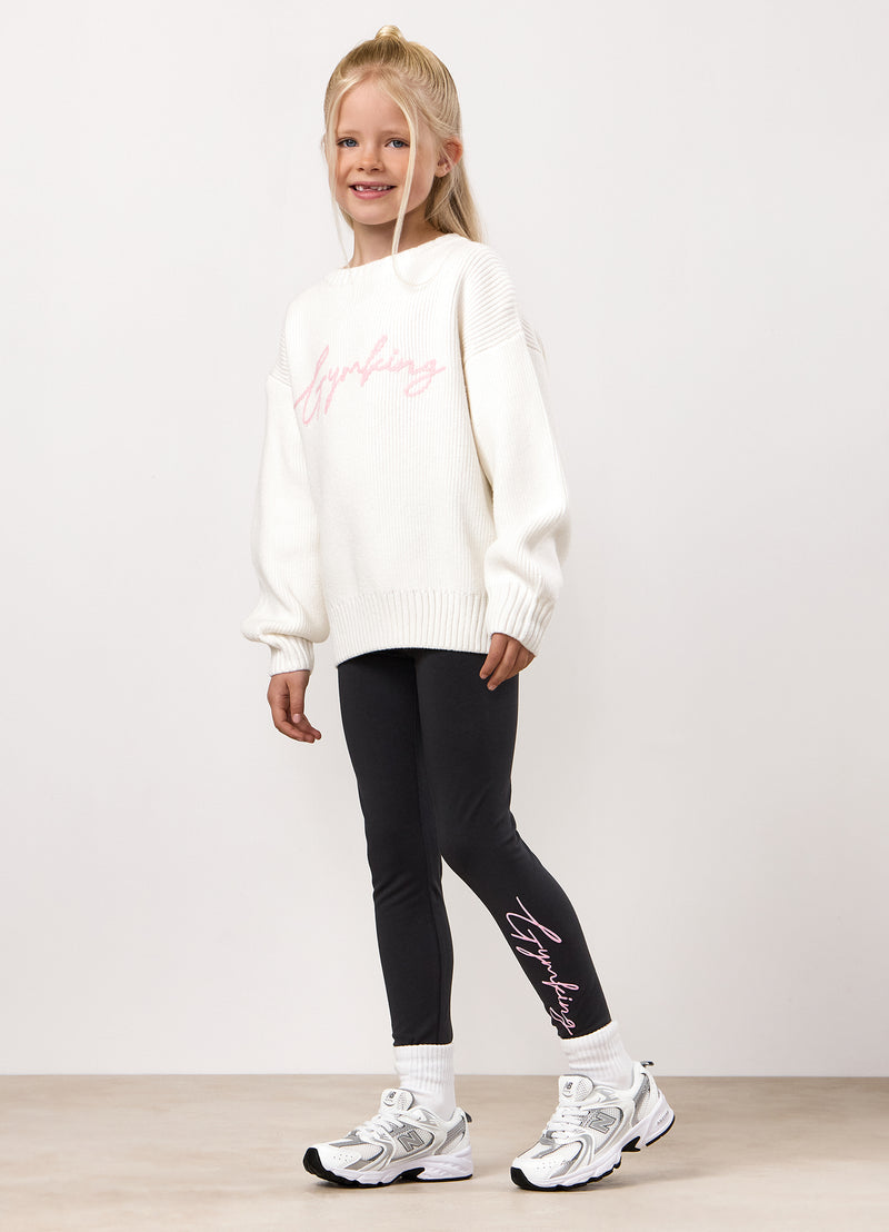 Gym King Kids Knitted Crew - Cream