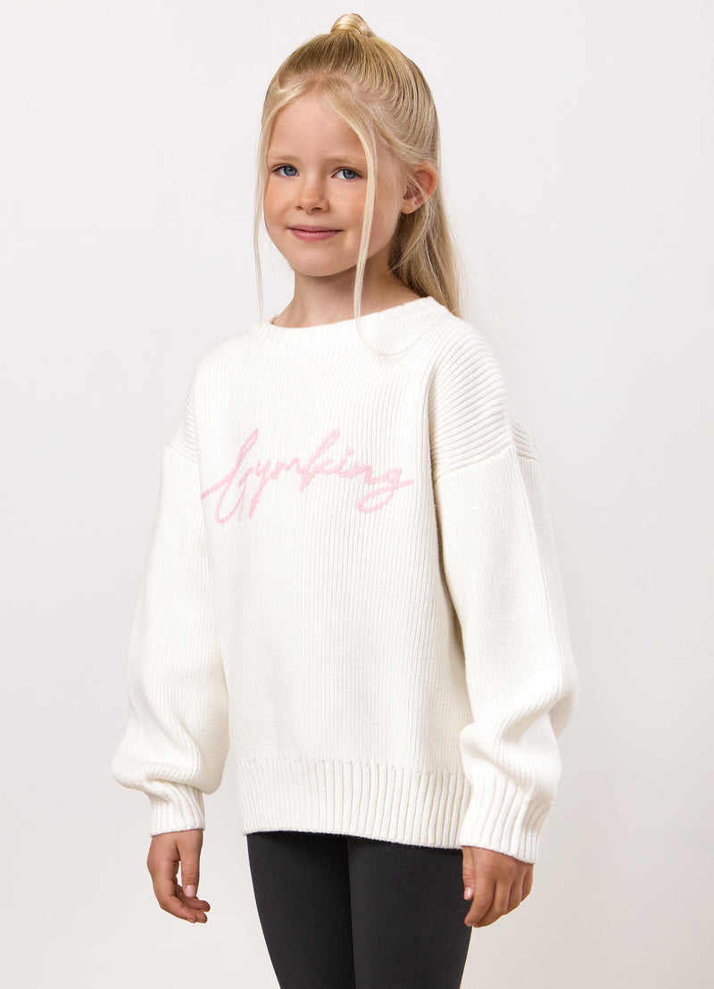 Gym King Kids Knitted Crew - Cream