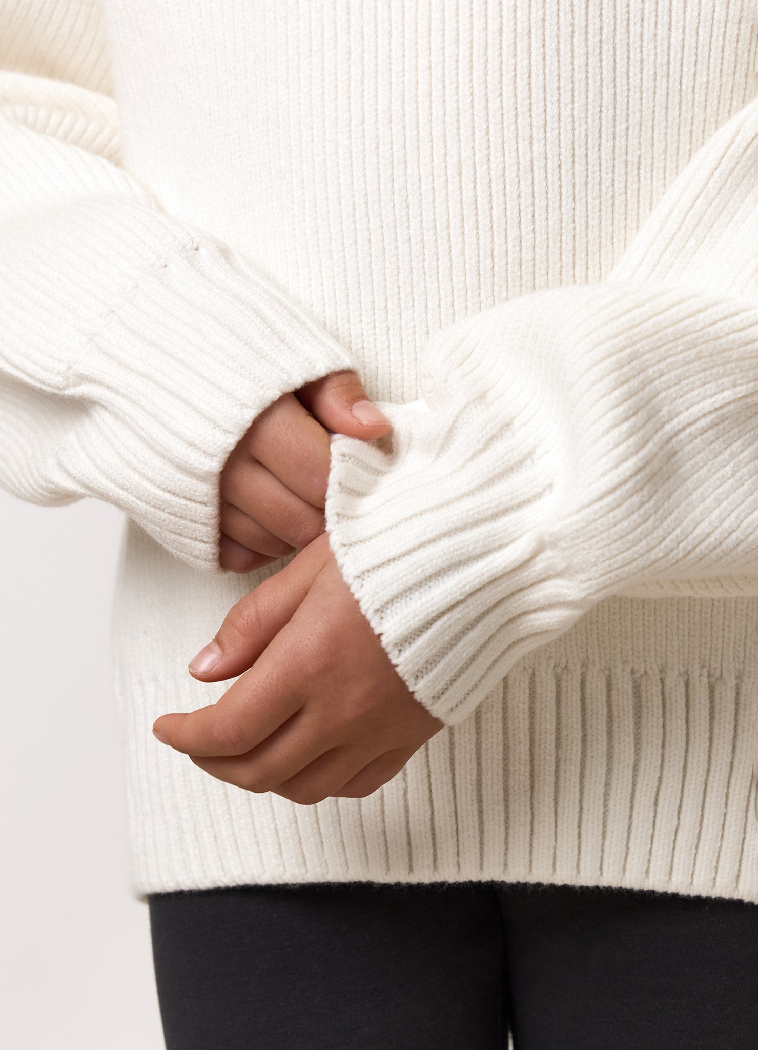 Gym King Kids Knitted Crew - Cream