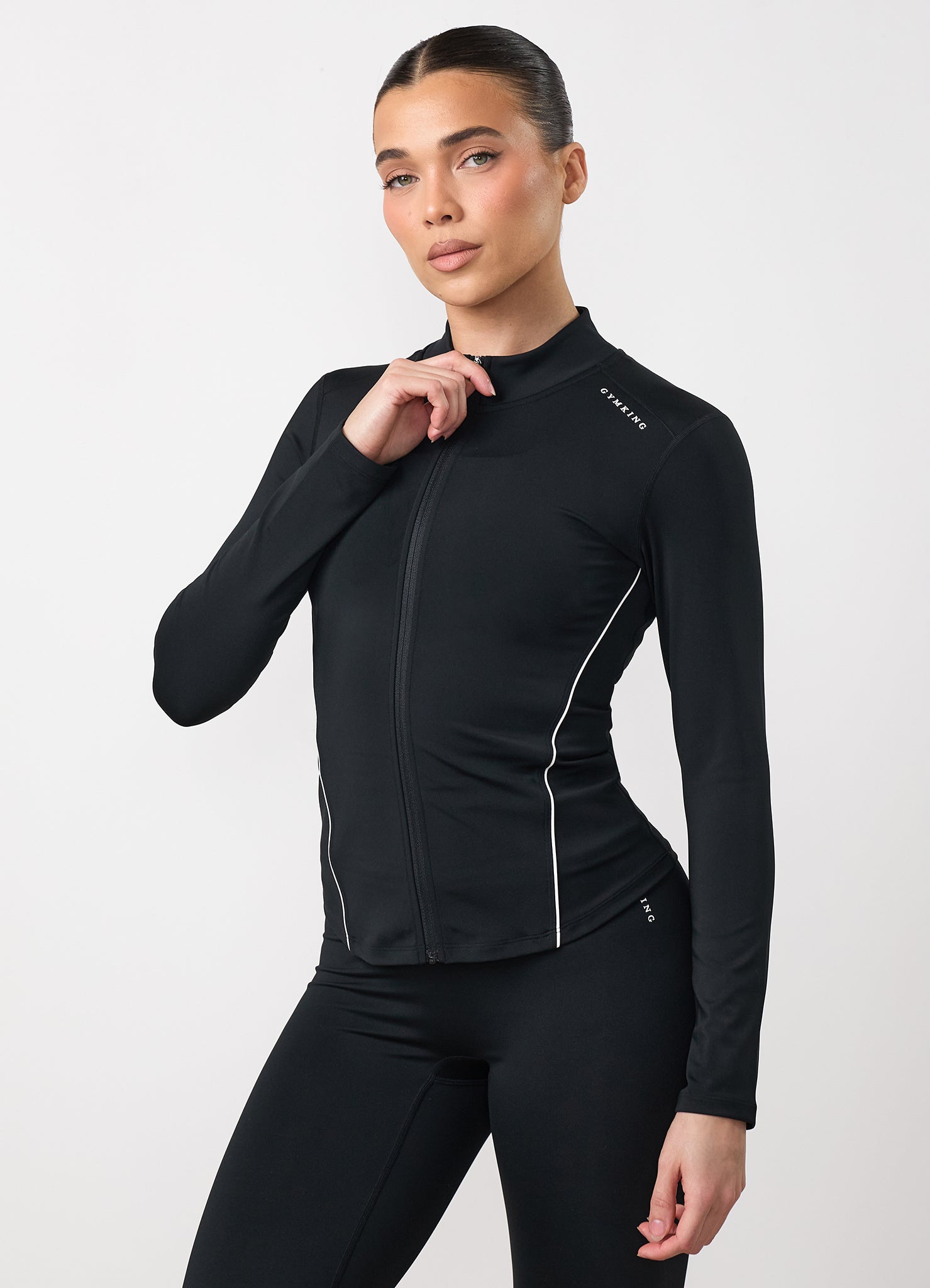 Gym King Knockout Full Zip Funnel - Black