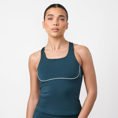 Gym King Knockout Keyhole Tank - Classic Teal