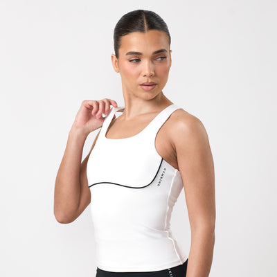 Gym King Knockout Keyhole Tank - White
