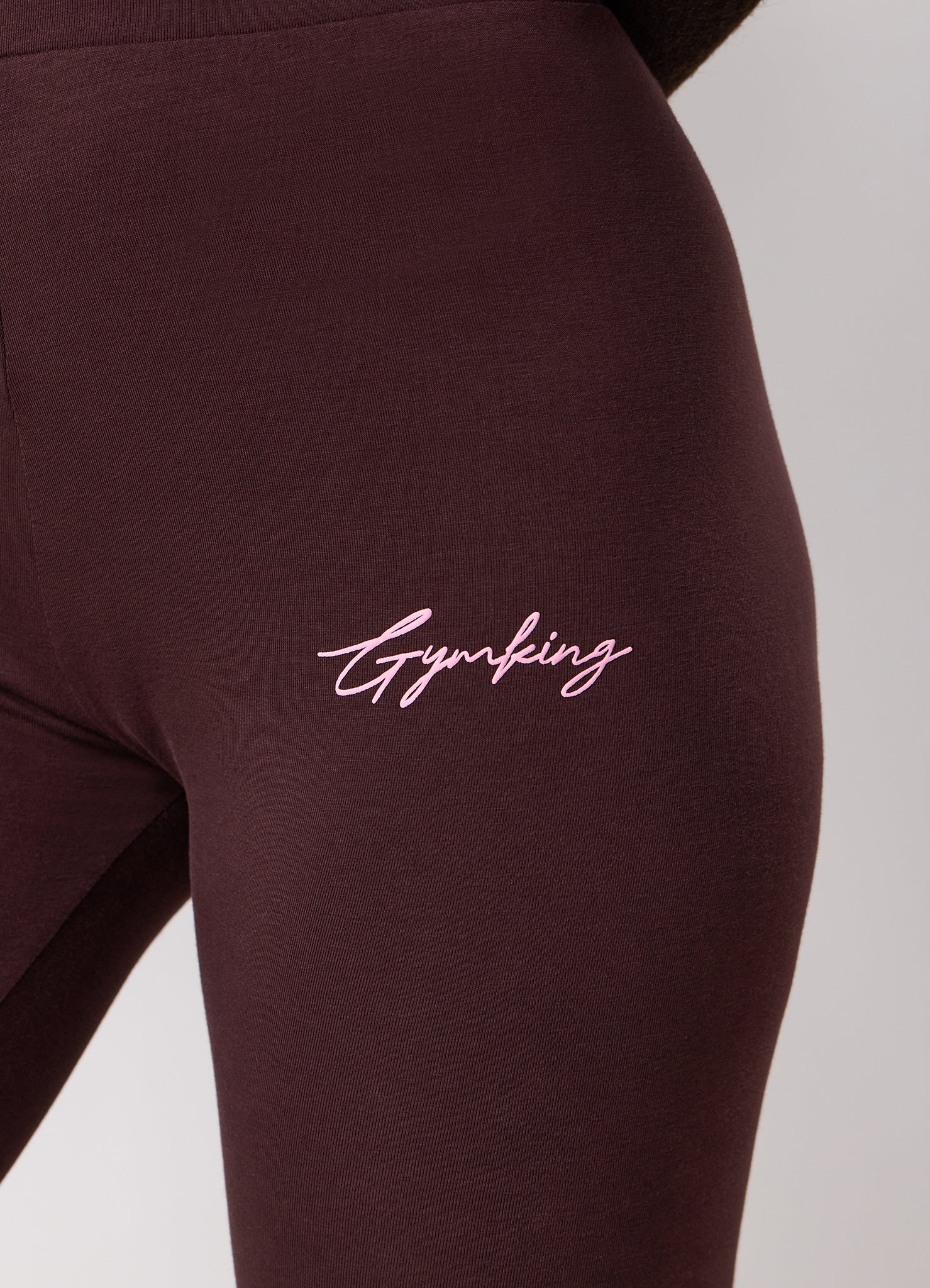 Gym King Script Mindset Jersey Legging - Espresso