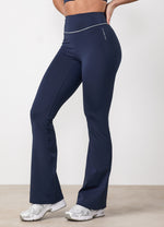 Gym King Knockout Flared Legging - Indigo Blue thumbnail