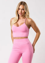 Gym King Knockout Strappy Bra - Candy Pink thumbnail