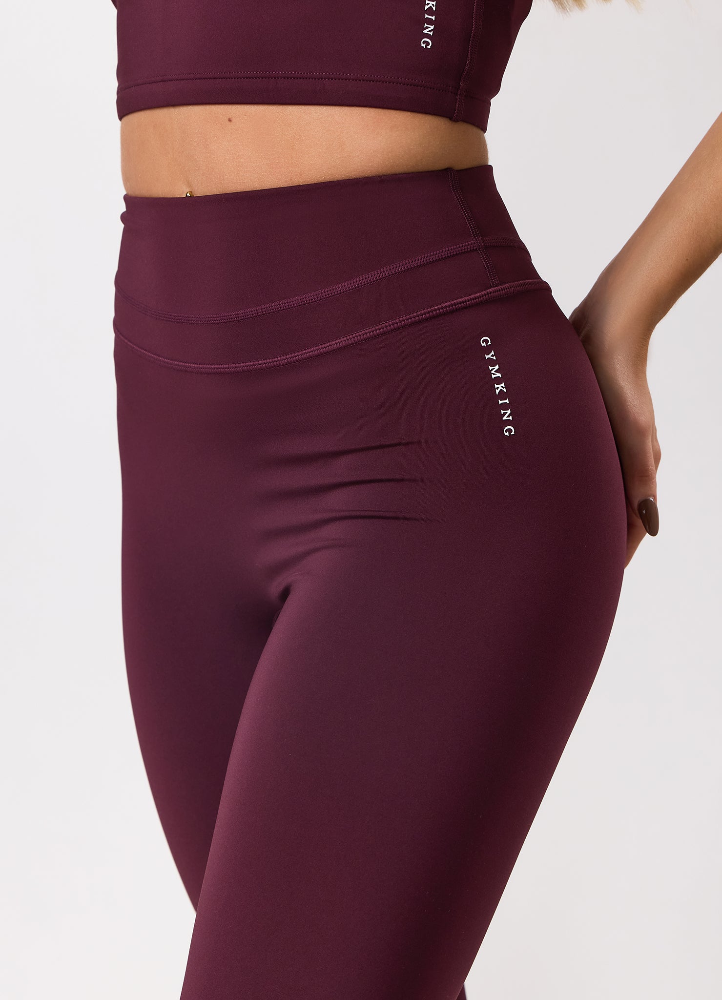 Gym King Knockout Legging - Dark Cherry