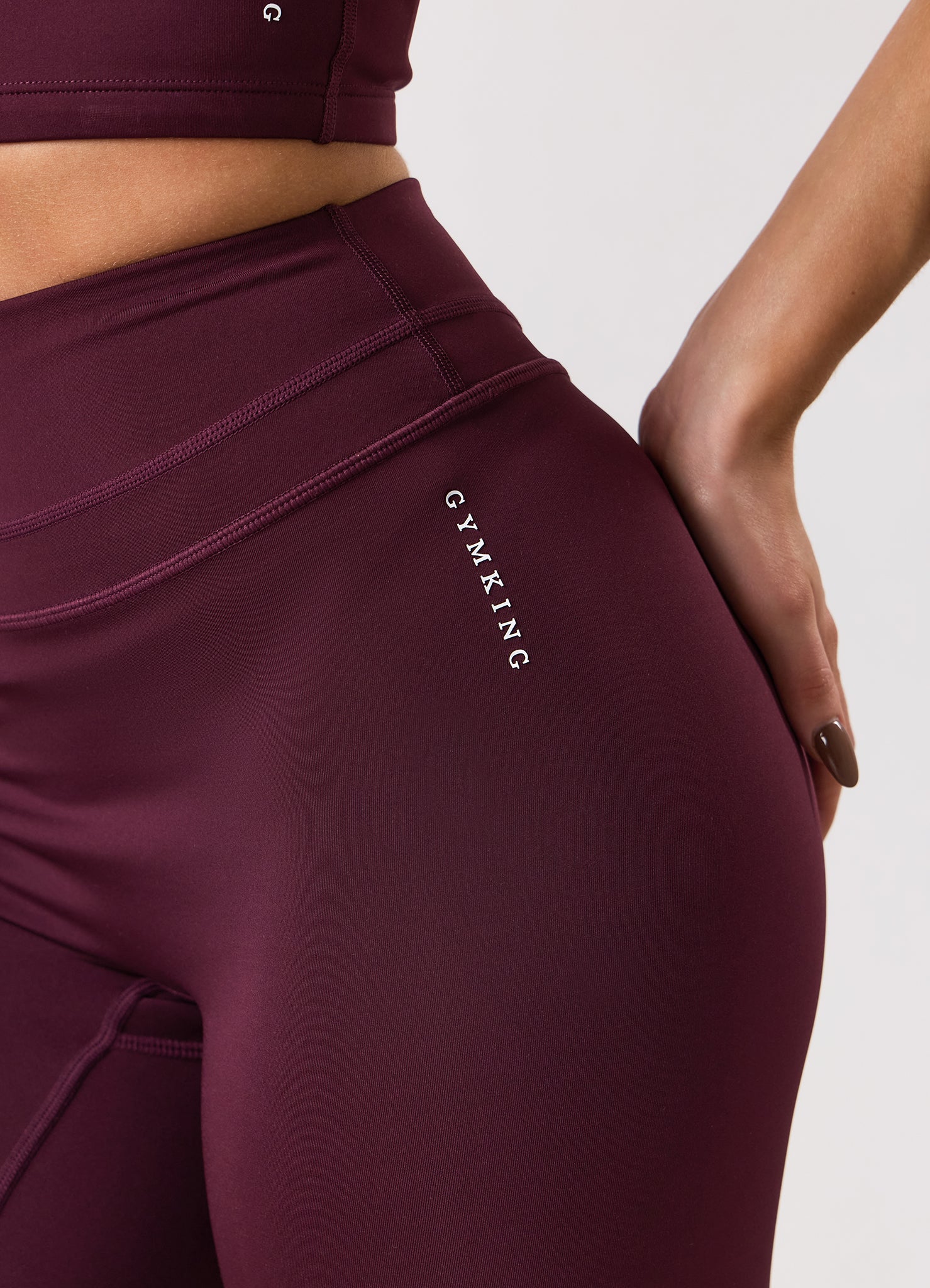 Gym King Knockout Legging - Dark Cherry