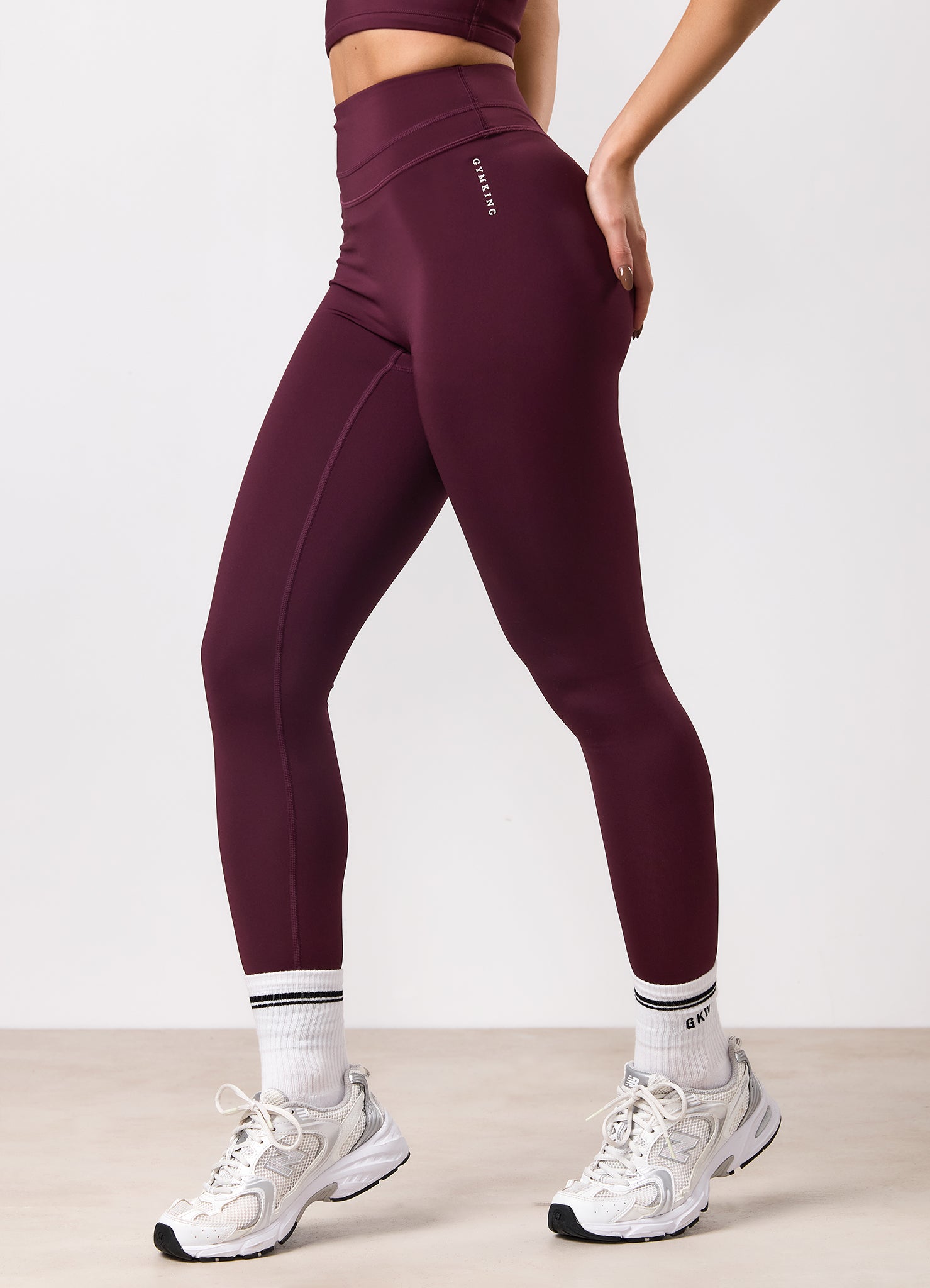 Gym King Knockout Legging - Dark Cherry