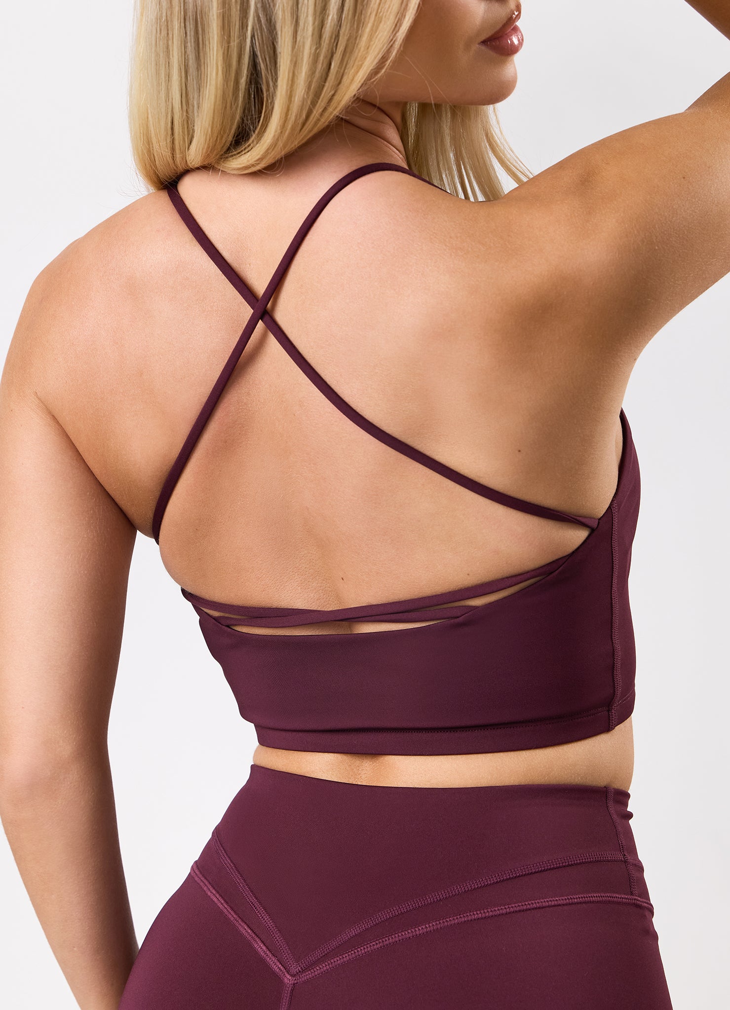 Gym King Knockout Strappy Bra - Dark Cherry