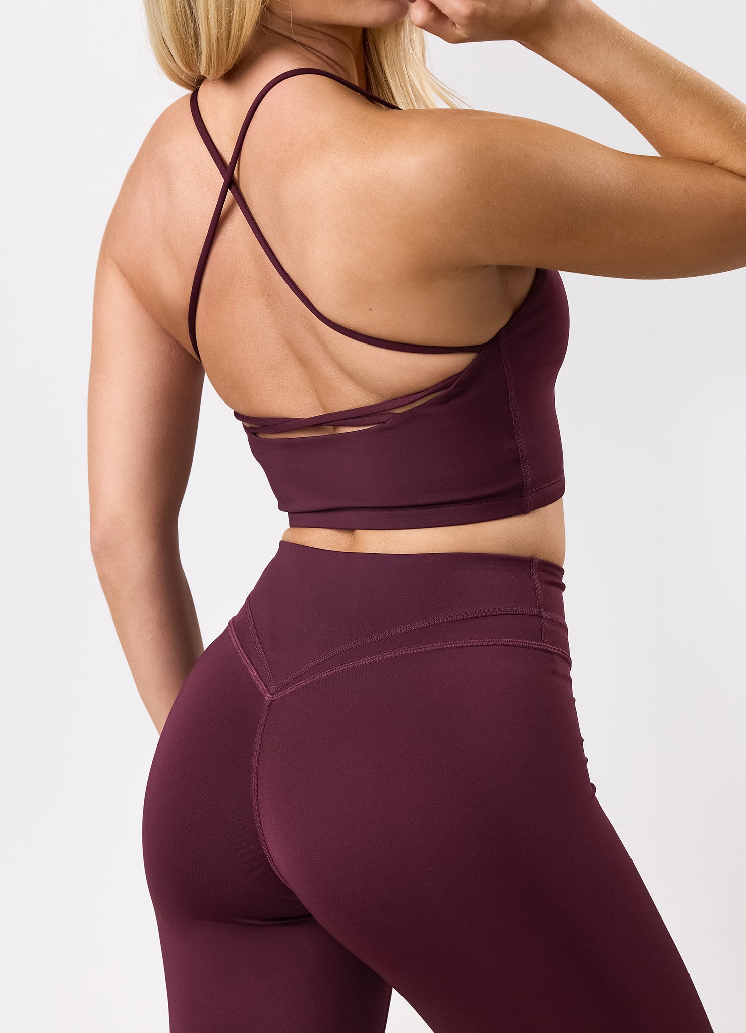 Gym King Knockout Strappy Bra - Dark Cherry