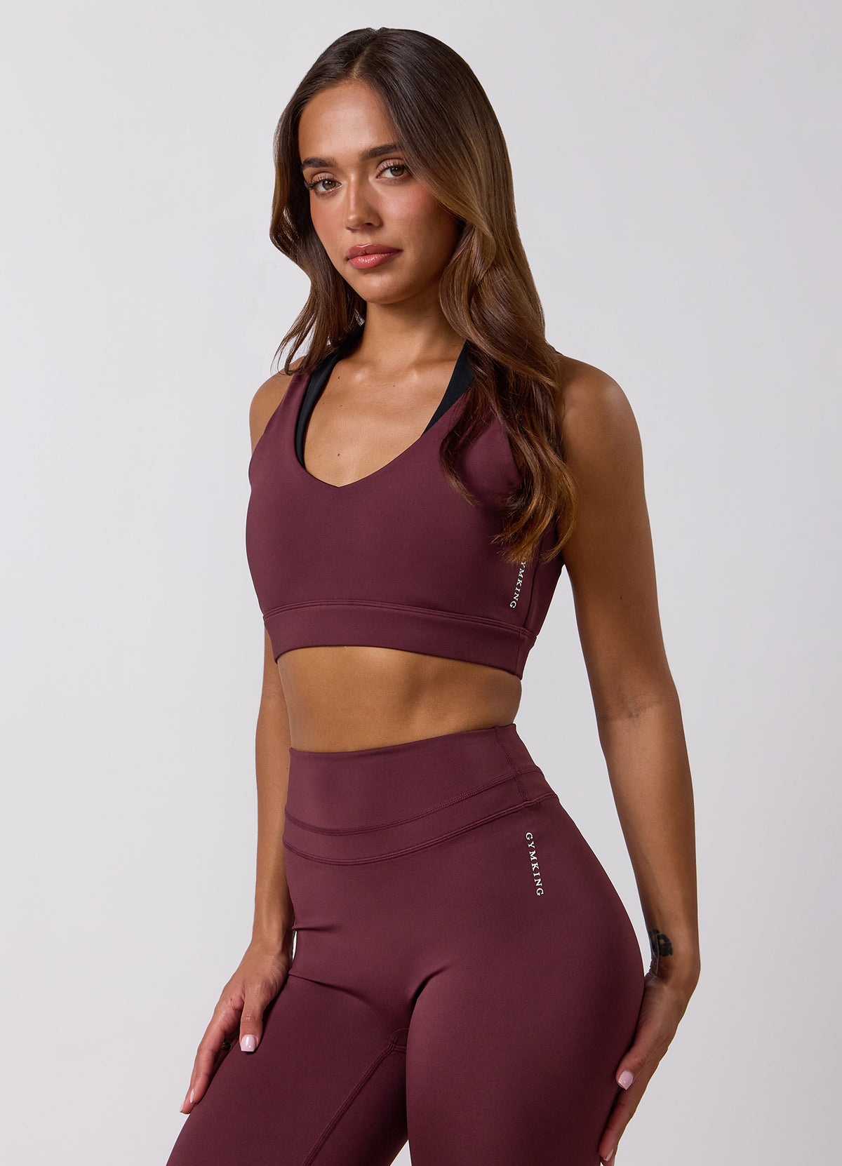 Gym King Knockout Bra - Burnt Fig