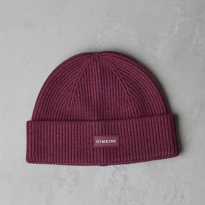 Gym King Rib Knit Beanie - Deep Plum