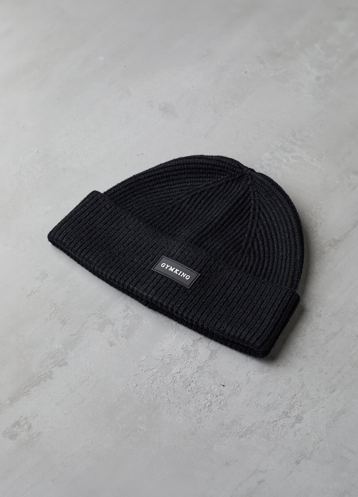 Gym King Rib Knit Beanie - Black