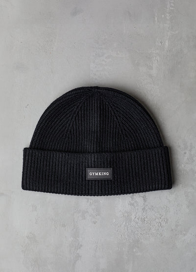 Gym King Rib Knit Beanie - Black