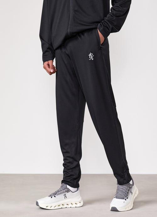 Gym King Kids Lightweight Poly Tracksuit Bottom - Black