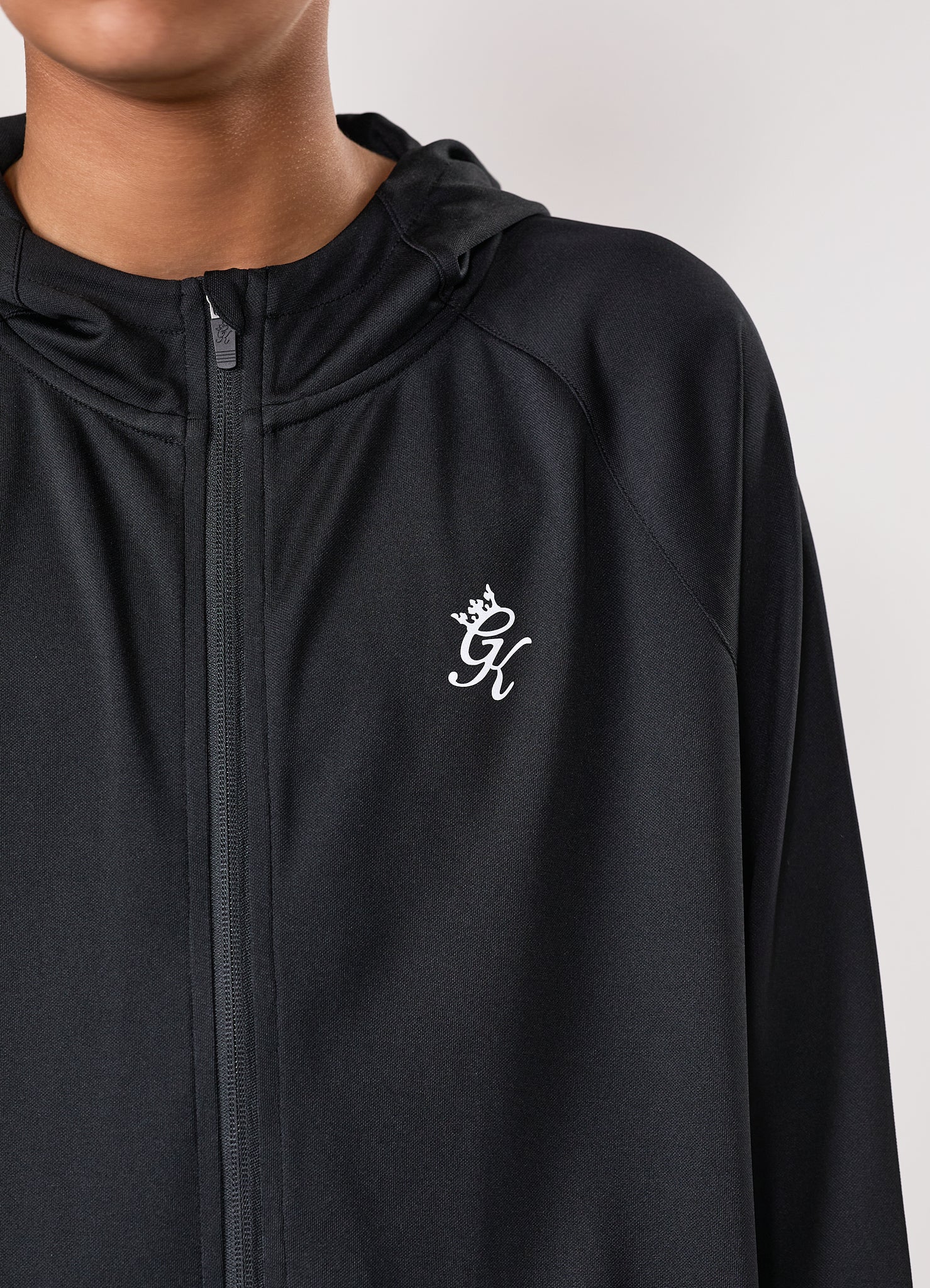 Gym King Kids Lightweight Poly Full Zip - Black