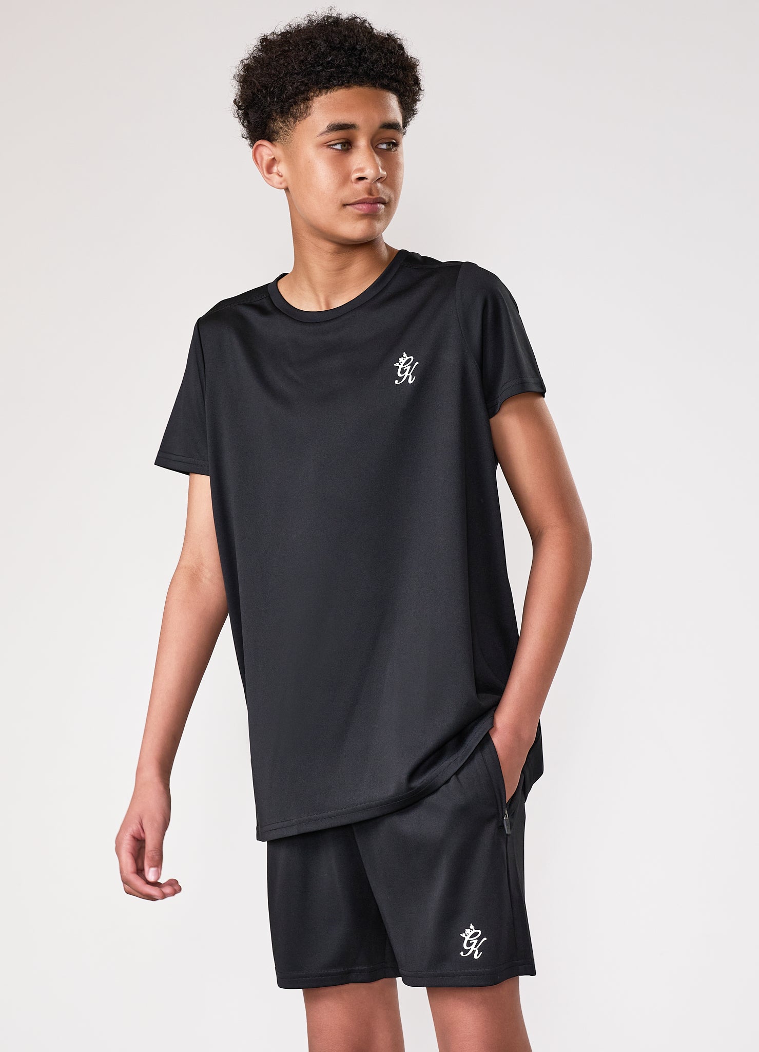 Gym King Kids Lightweight Poly Tee - Black