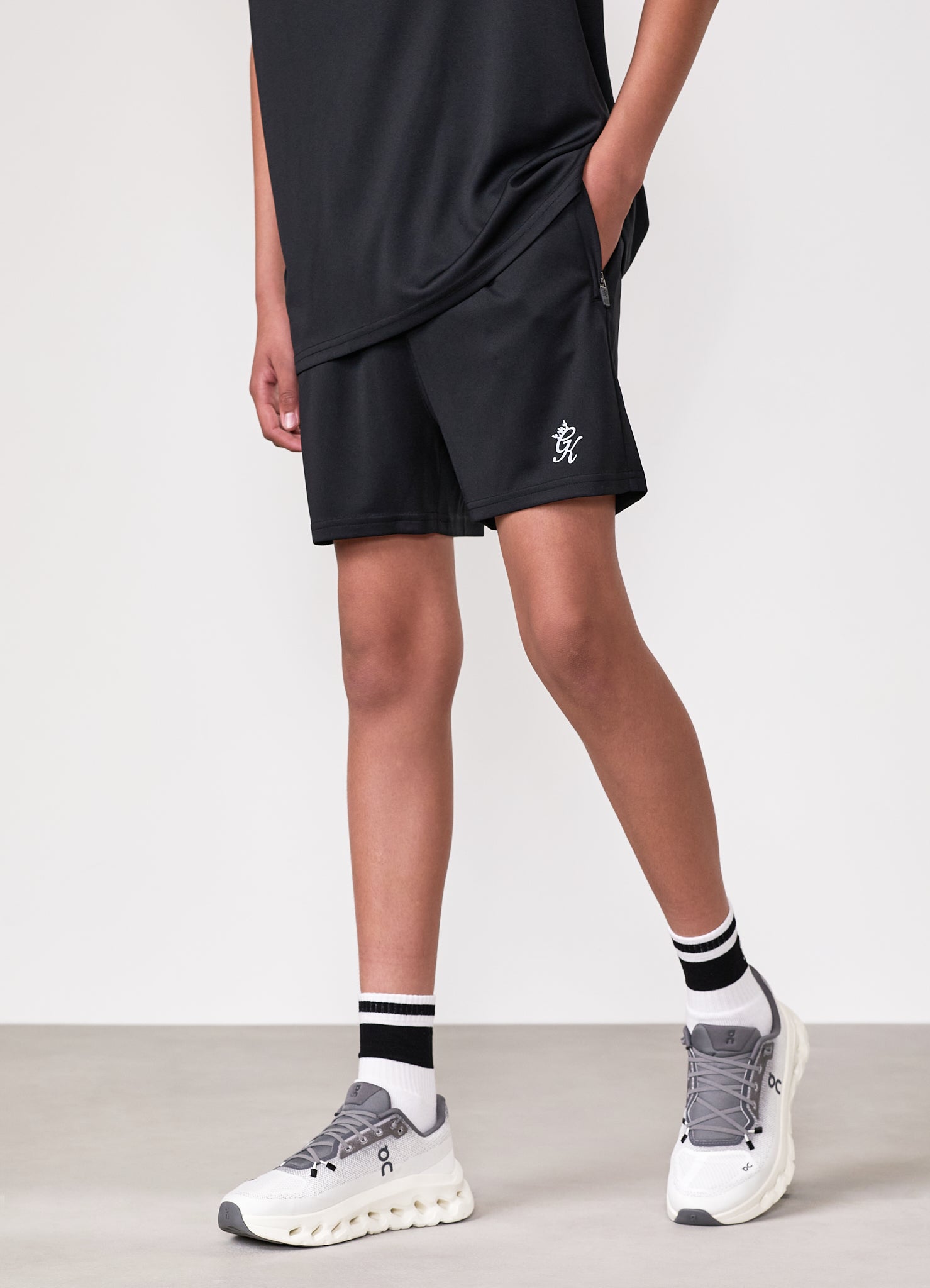 Gym King Kids Lightweight Poly Short - Black