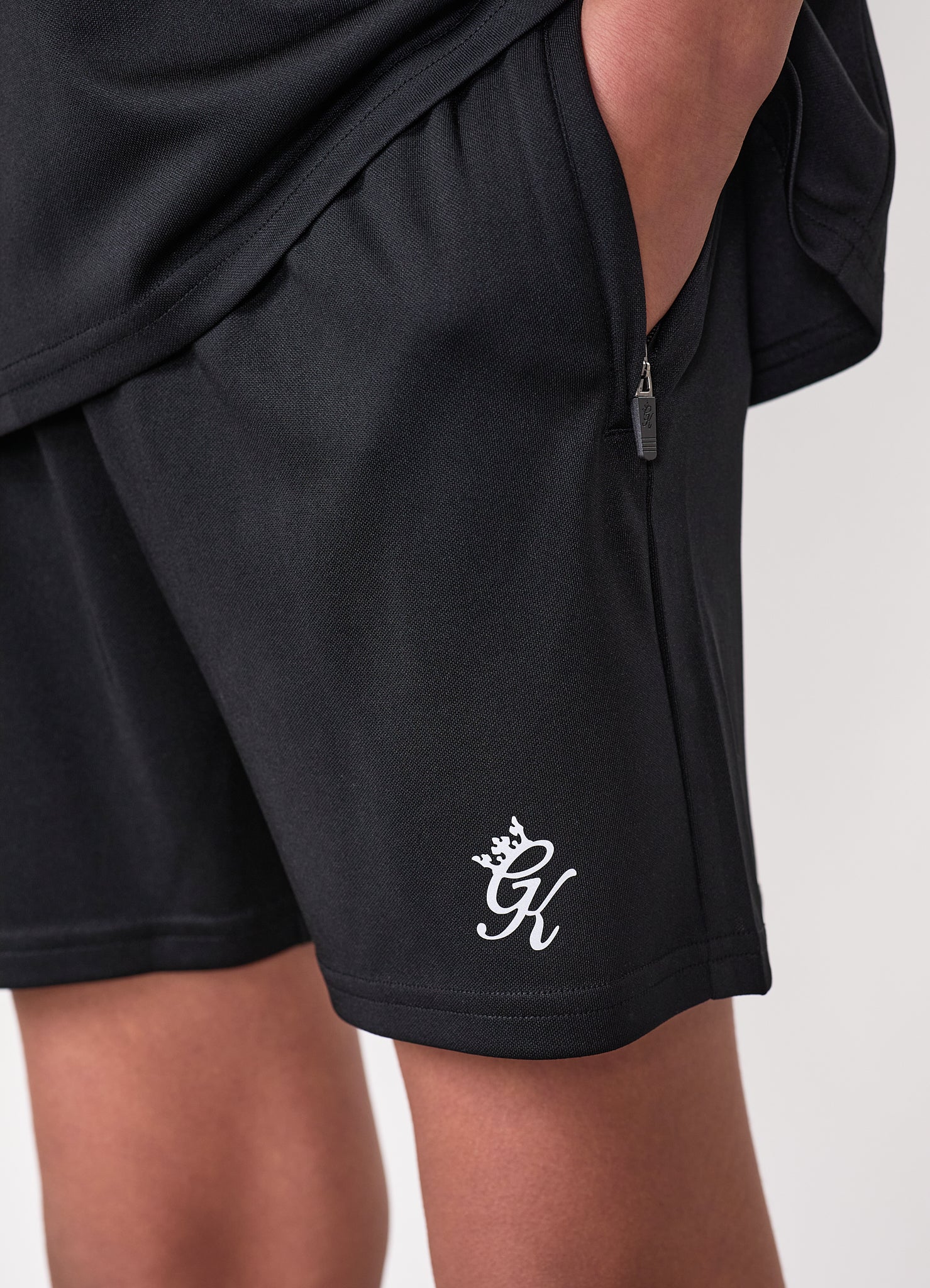 Gym King Kids Lightweight Poly Short - Black