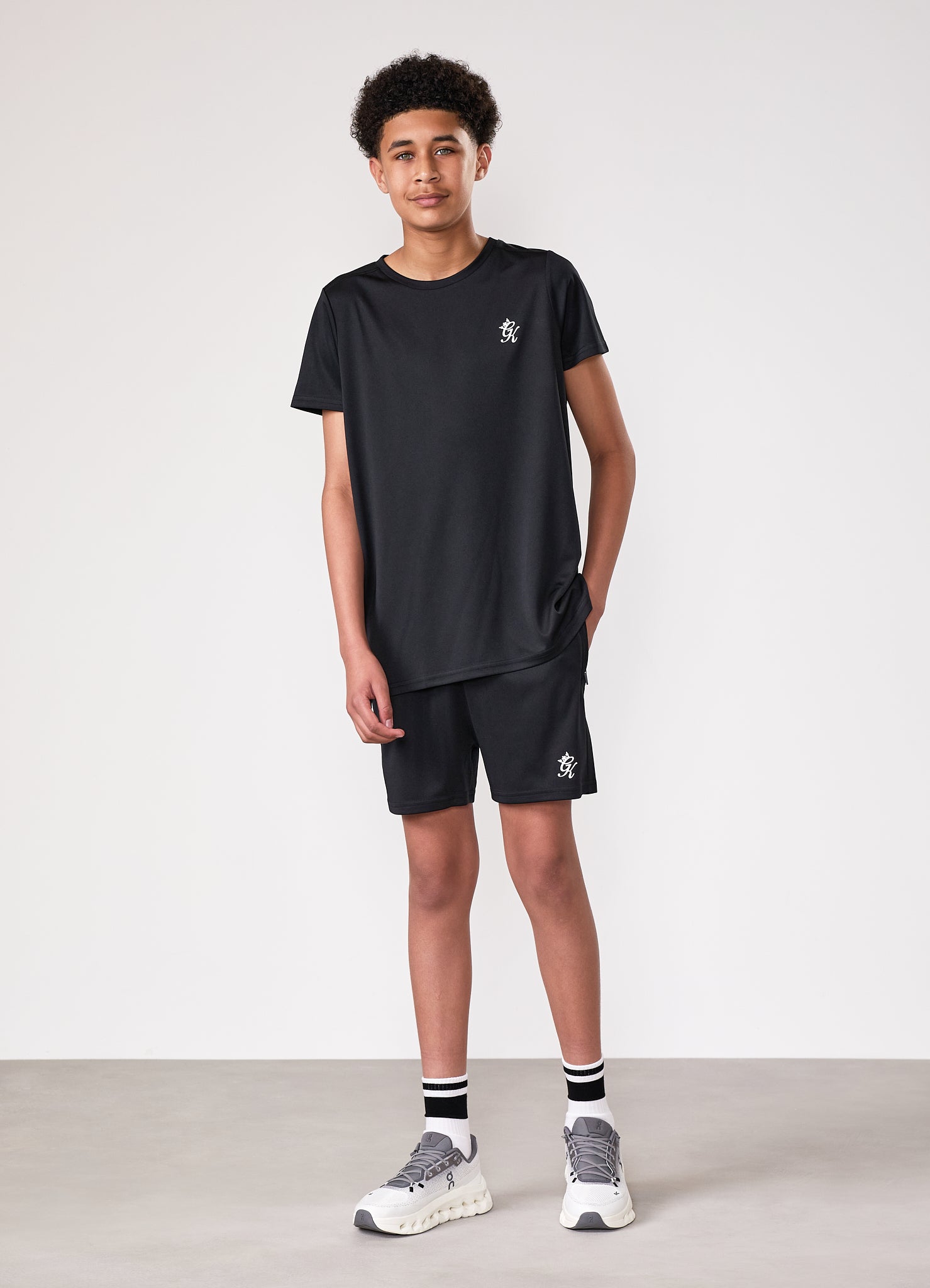 Gym King Kids Lightweight Poly Tee - Black