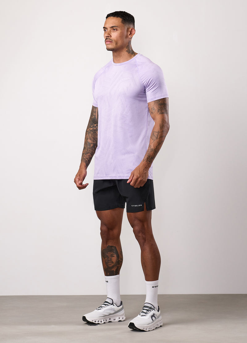 Gym King Limitless Abstract Knit Tee - Violet Sky