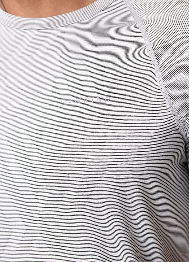 Gym King Limitless Abstract Knit Tee - White/Black