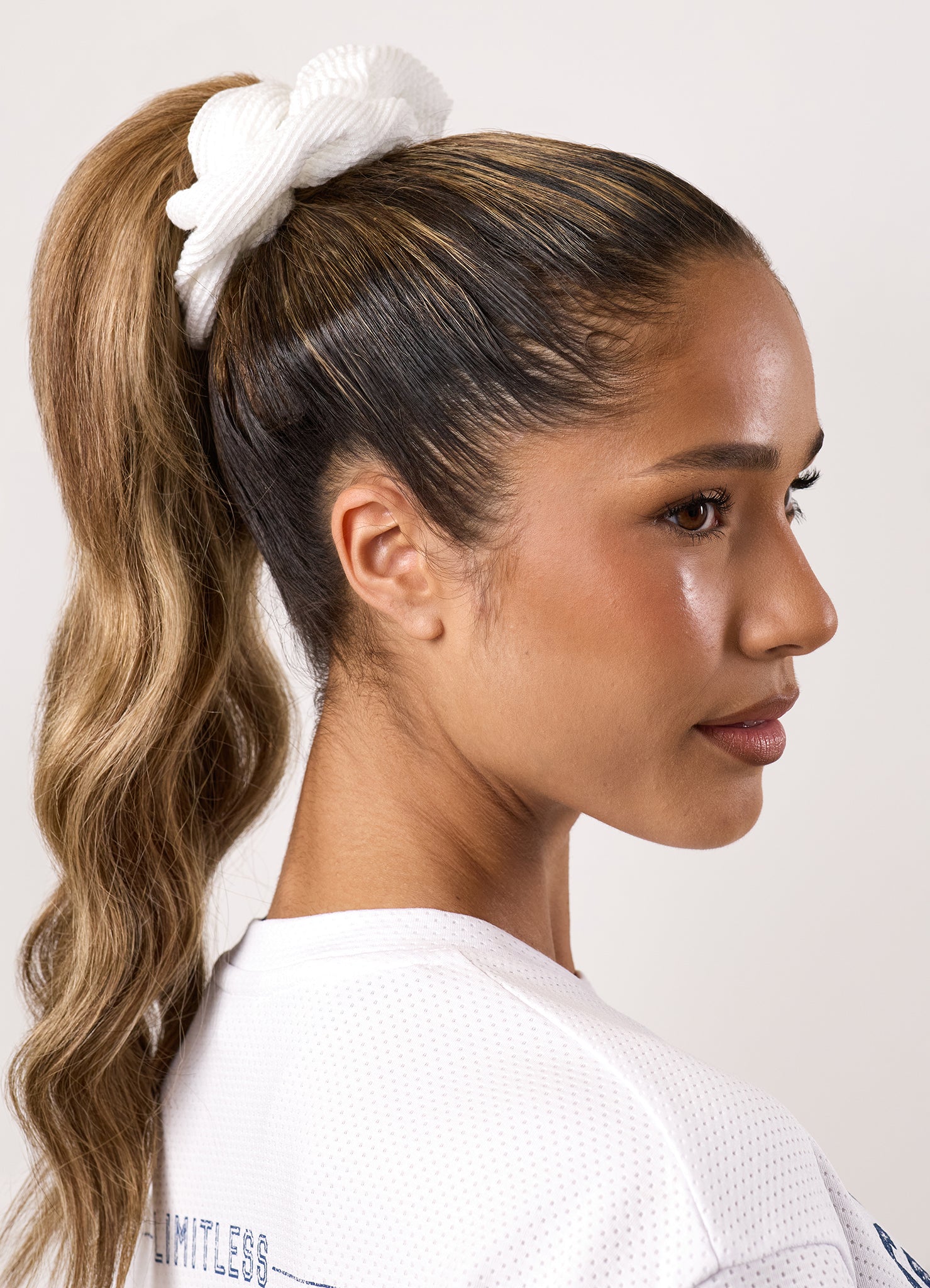 Gym King Limitless Waffle Scrunchie (2pk) - Deep Red/White