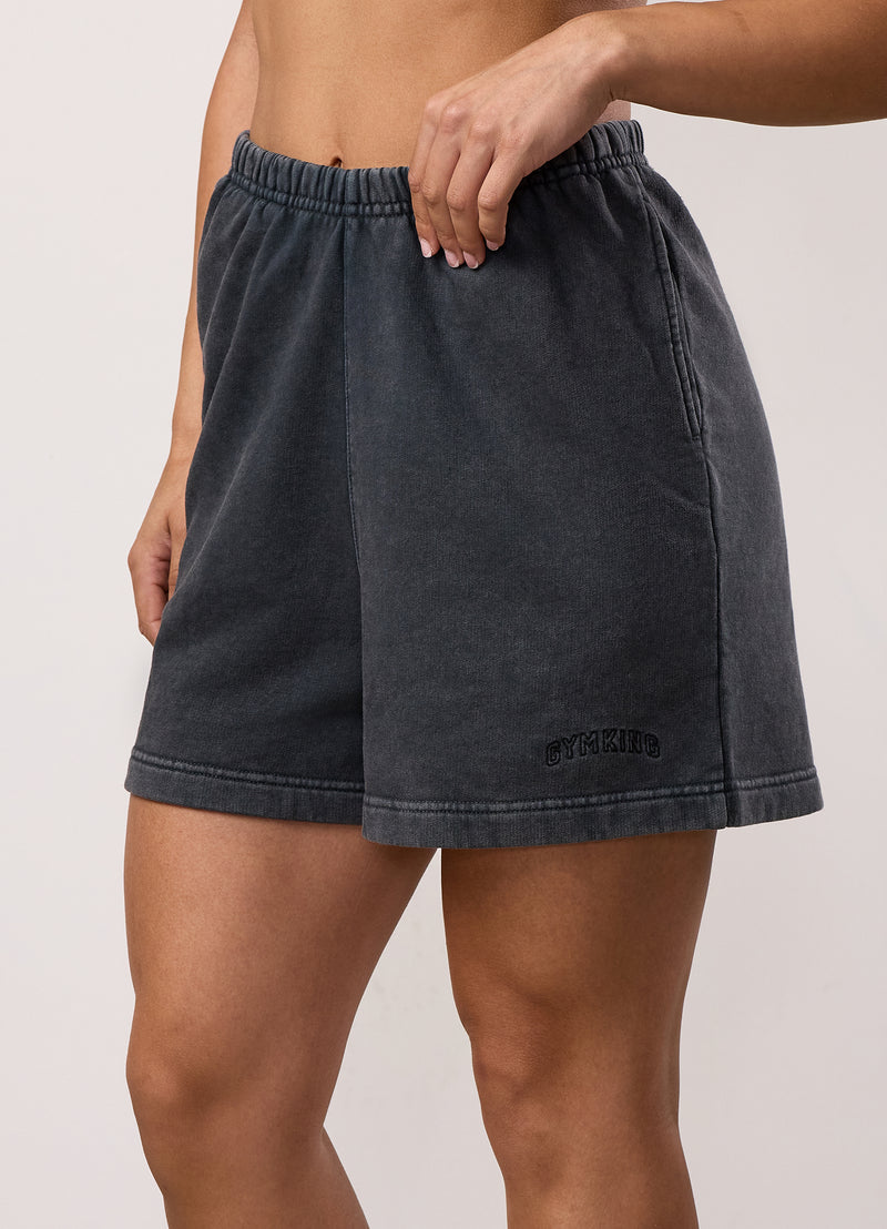 Gym King Limitless Relaxed Fit Short - Washed Black
