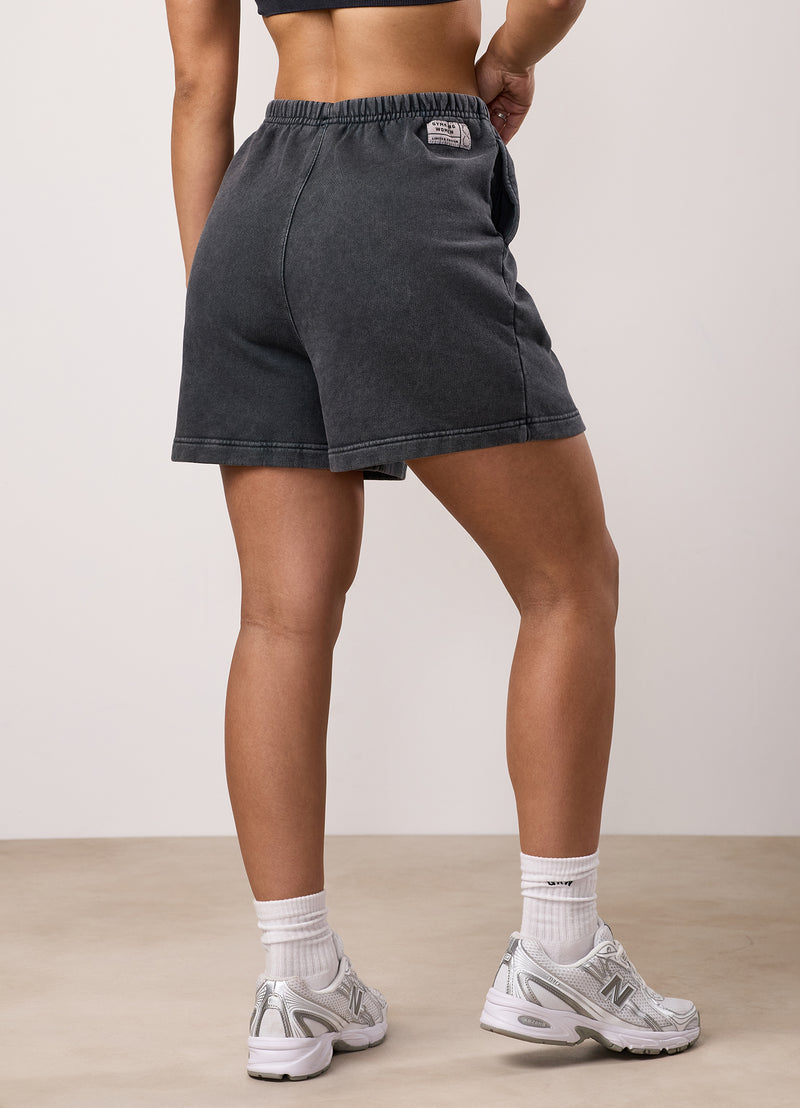 Gym King Limitless Relaxed Fit Short - Washed Black