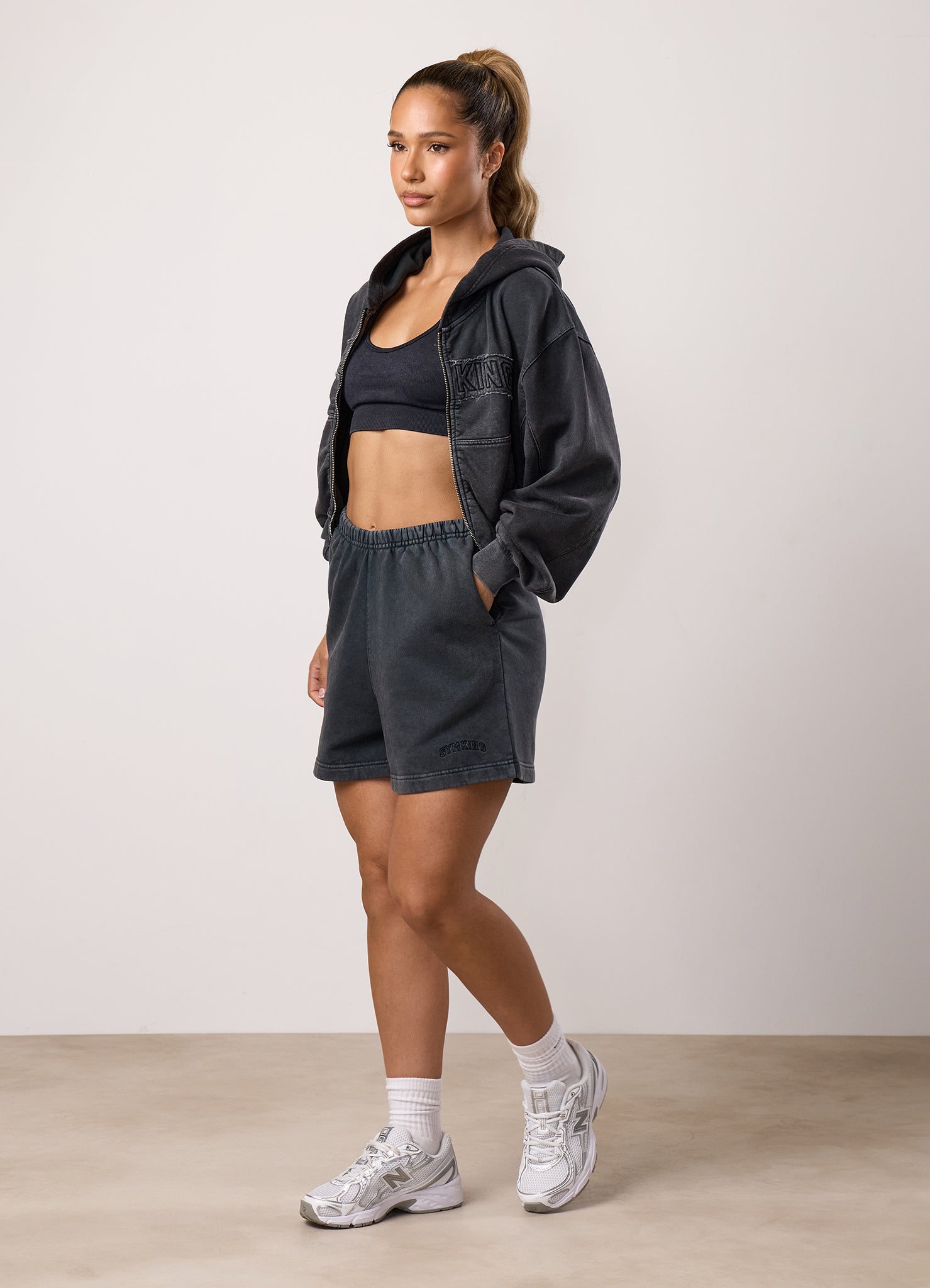Gym King Limitless Relaxed Fit Short - Washed Black