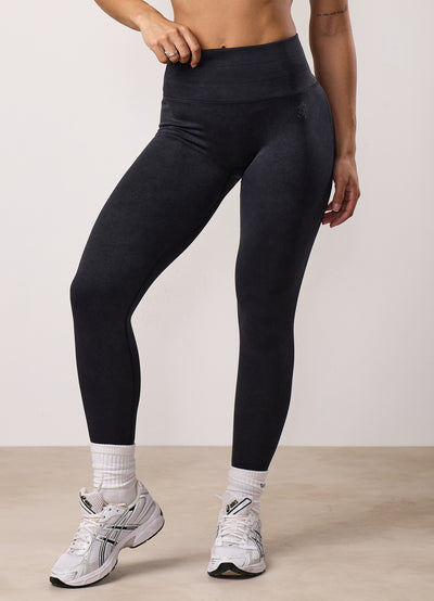 Gym King Limitless Seamless Sculpt Legging - Black Acid Wash