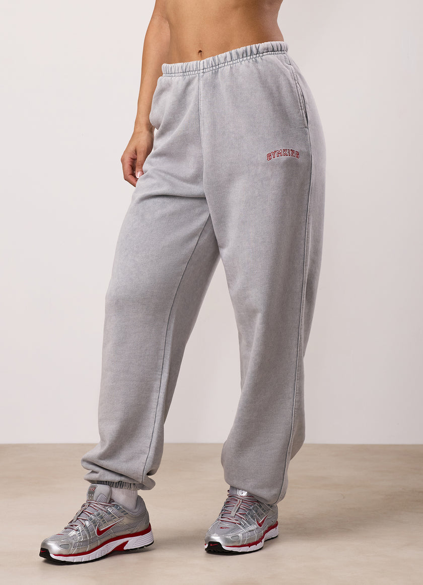 Gym King Limitless Relaxed Fit Jogger - Washed Light Grey
