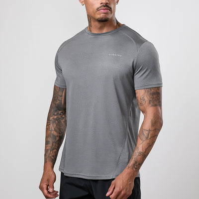 Gym King Limitless Swirl Tee - Gunmetal Grey