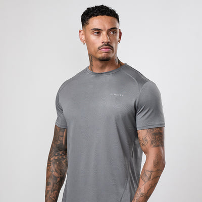 Gym King Limitless Swirl Tee - Gunmetal Grey