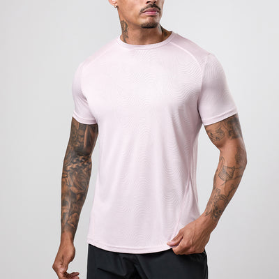 Gym King Limitless Swirl Tee - Mauve Fog