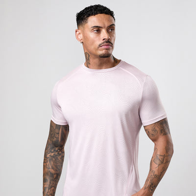 Gym King Limitless Swirl Tee - Mauve Fog
