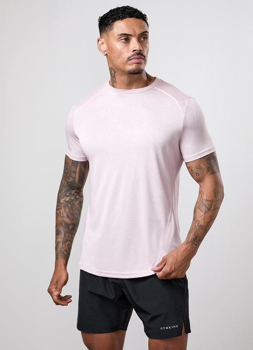 Gym King Limitless Swirl Tee - Mauve Fog
