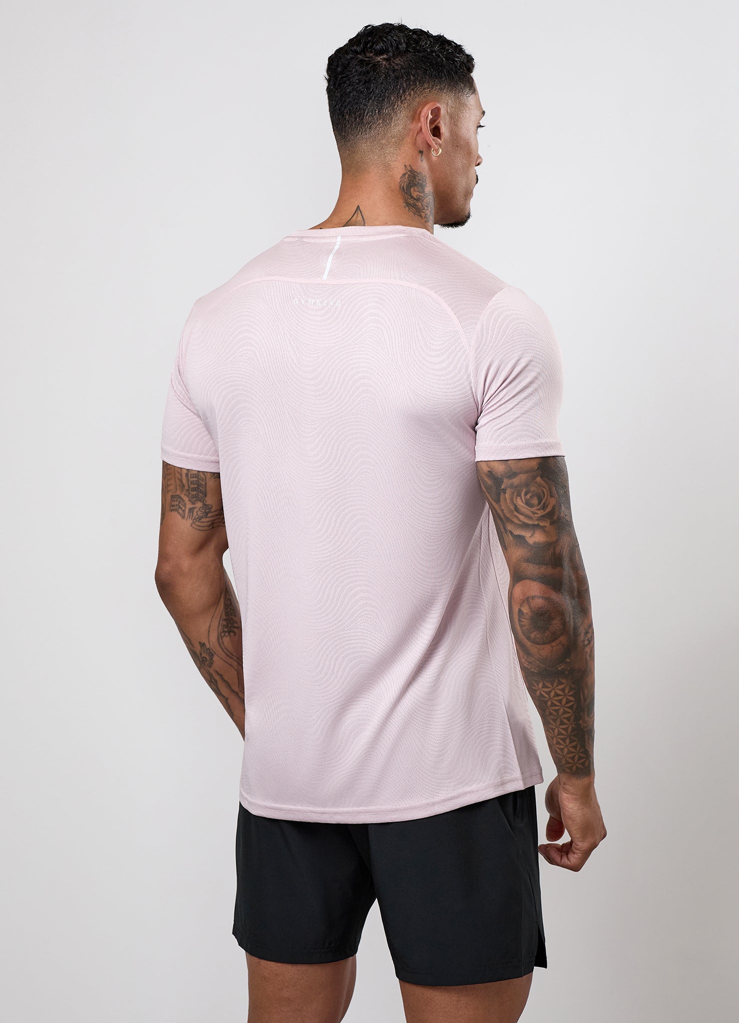 Gym King Limitless Swirl Tee - Mauve Fog