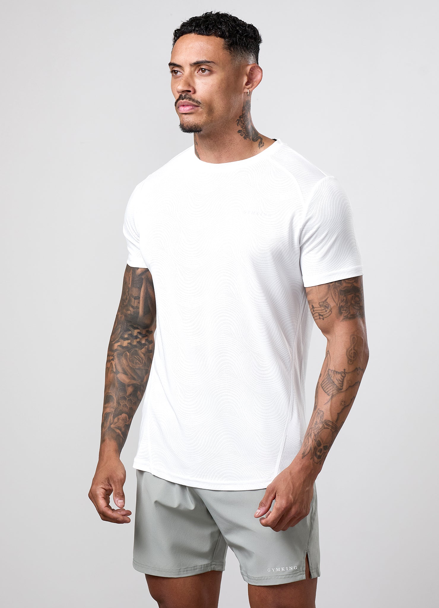 Gym King Limitless Swirl Tee - White