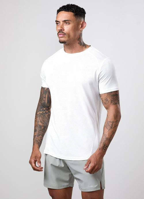 Gym King Limitless Swirl Tee - White