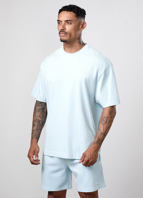 Gym King Limitless Washed Tee - Polar Blue