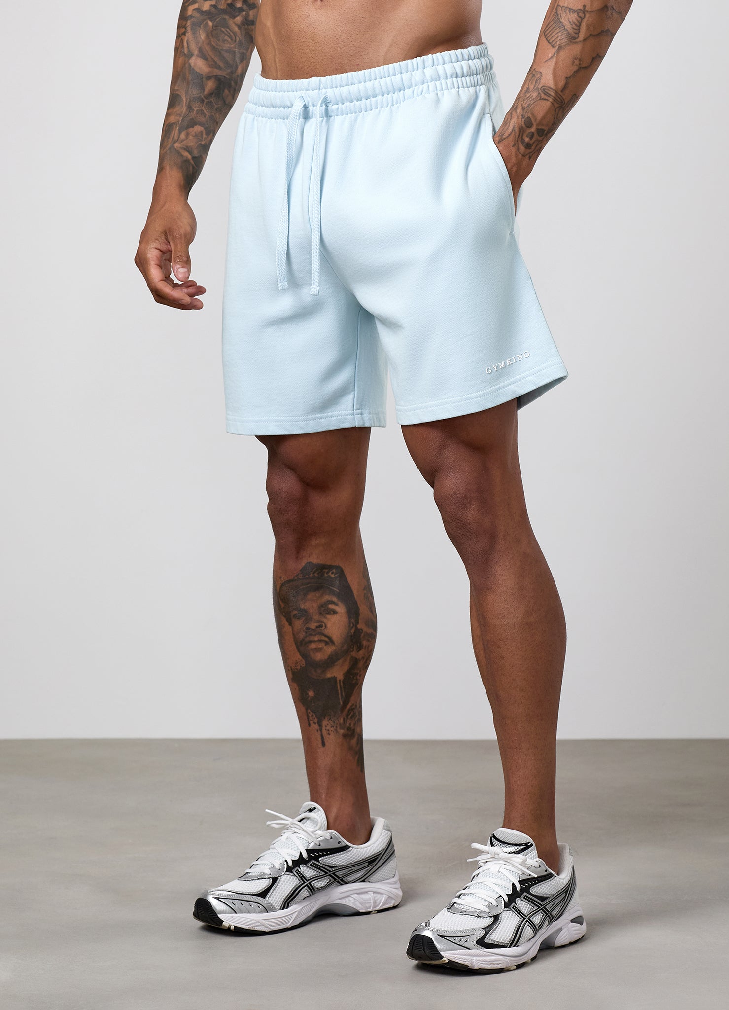 Gym King Limitless Washed Short - Polar Blue