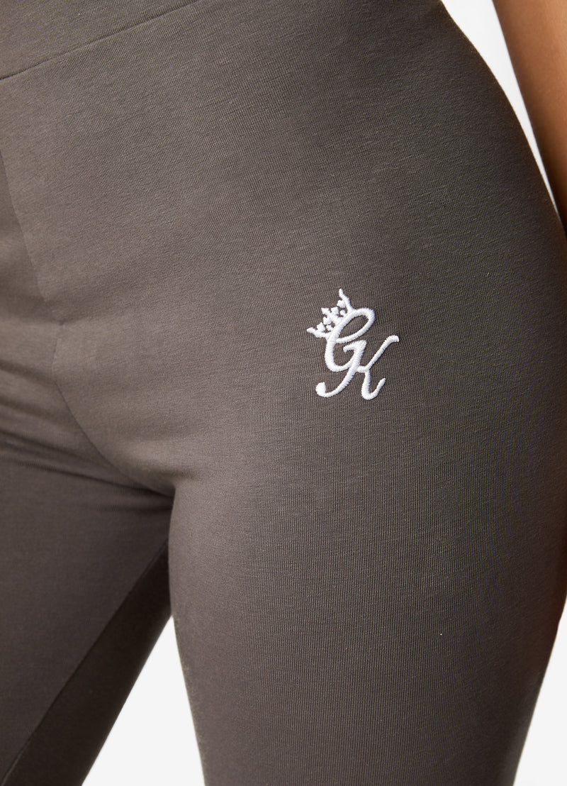 Gym King Linear Arch Jersey Legging - Steel Grey/White