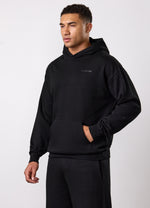 Gym King Linear Arch Loopback Hood - Black/Black thumbnail