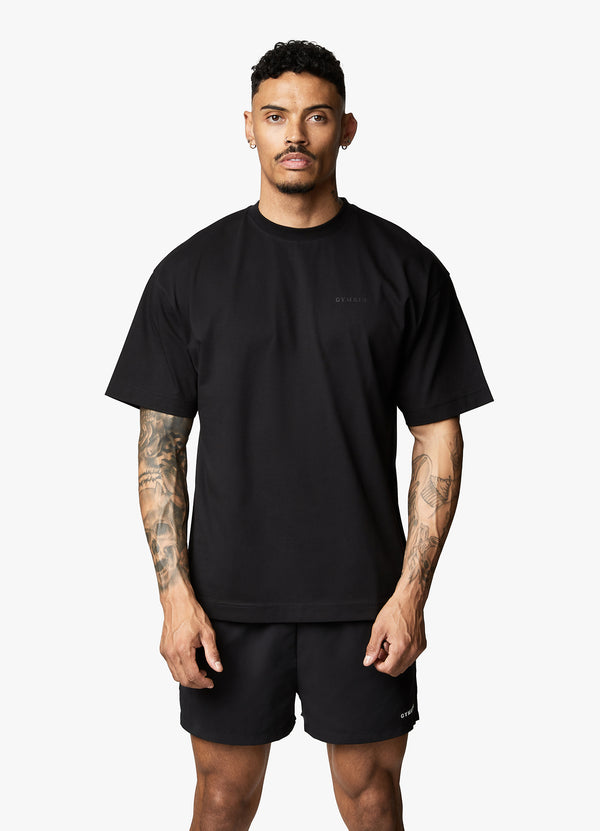 Gym King Linear Arch Tee - Black
