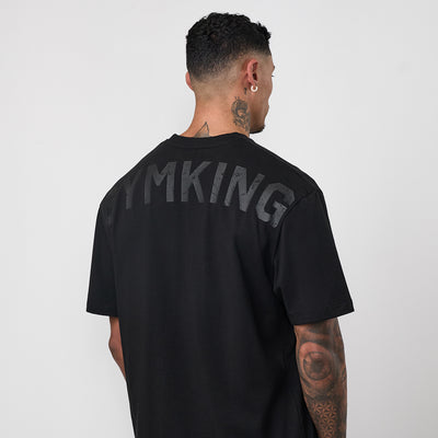 Gym King Linear Arch Tee - Black / Black