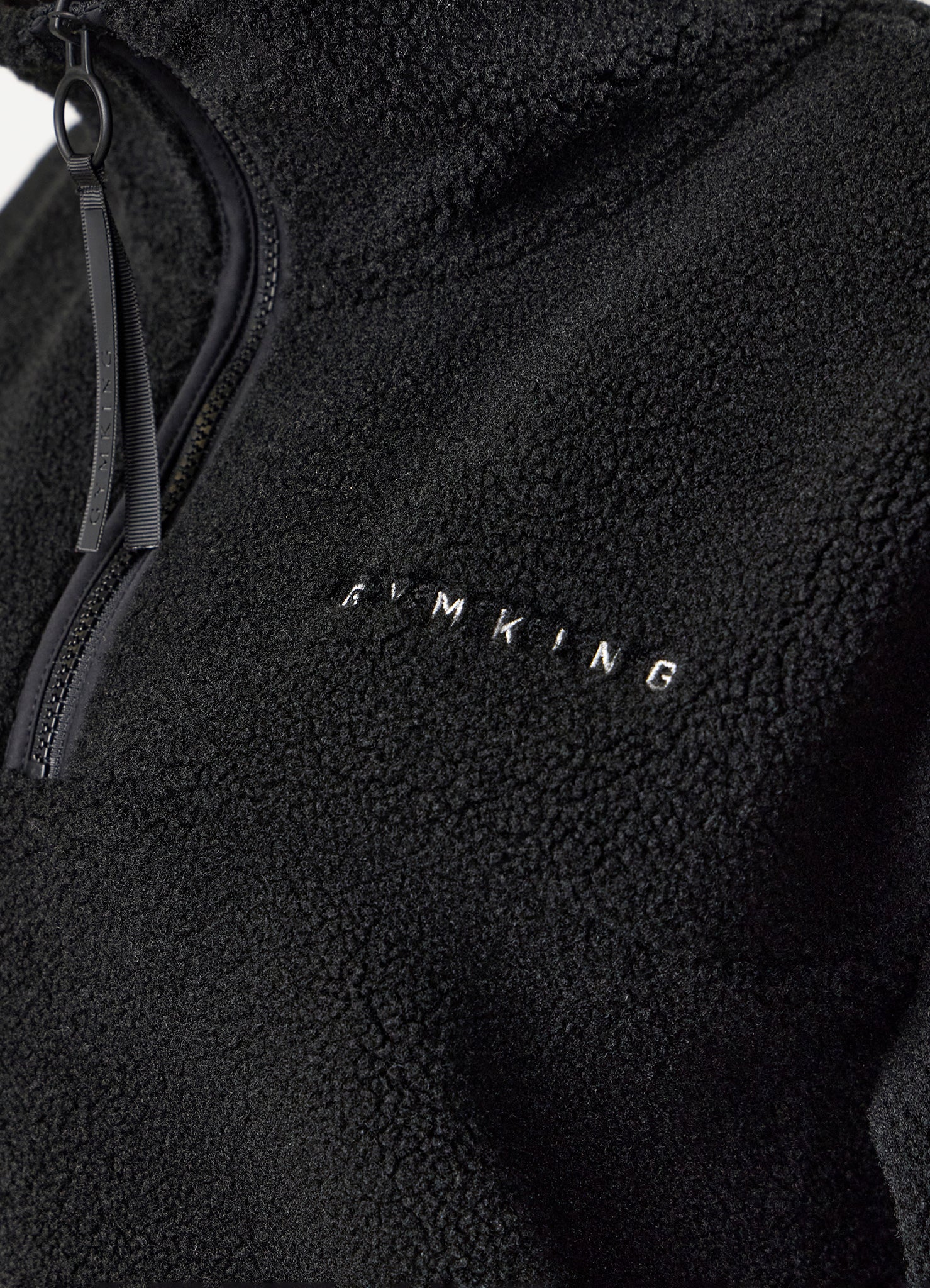 Gym King Linear Borg 1/4 Zip Fleece - Black