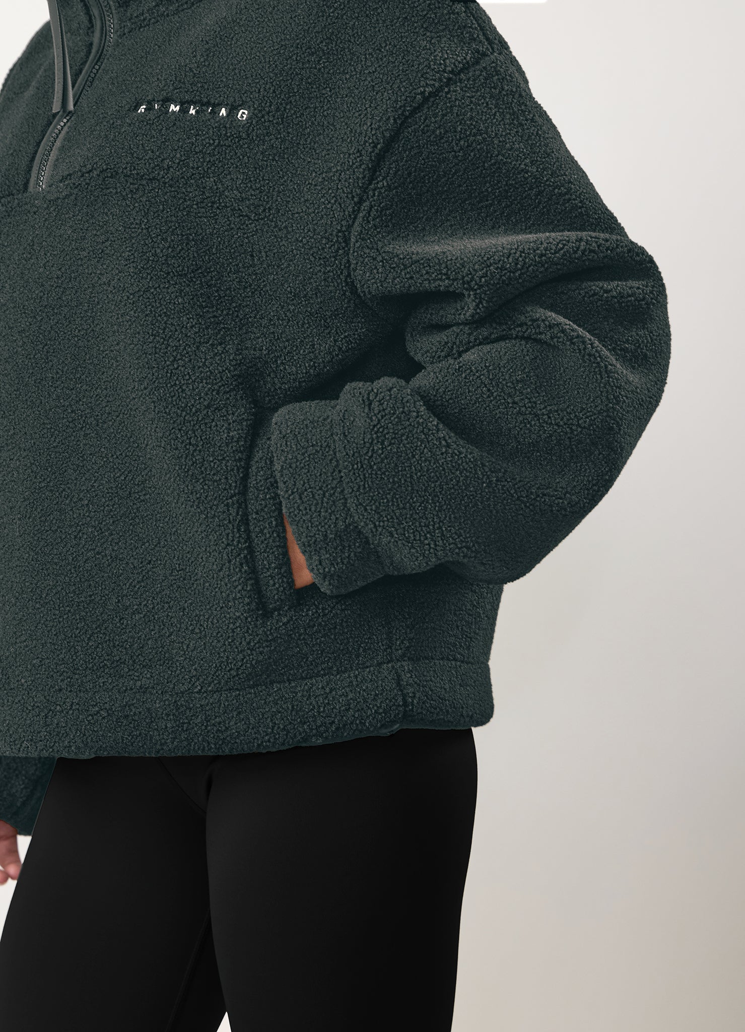 Gym King Linear Borg 1/4 Zip Fleece - Storm Blue